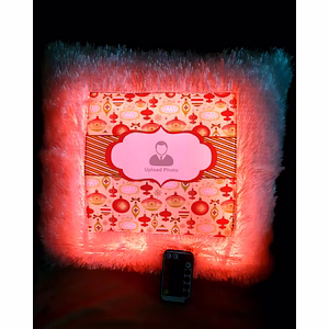 Traditional Lights Theme Personalized LED Cushion with Remote