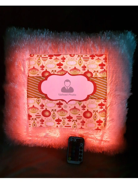 Traditional Lights Theme Personalized LED Cushion with Remote-LEDCUSWR005A