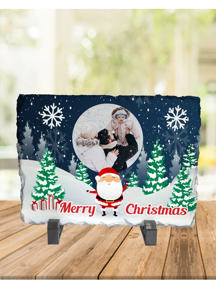 Personalized Christmas with Senta Rectangle Rock Stone-RCTFOTO0008A