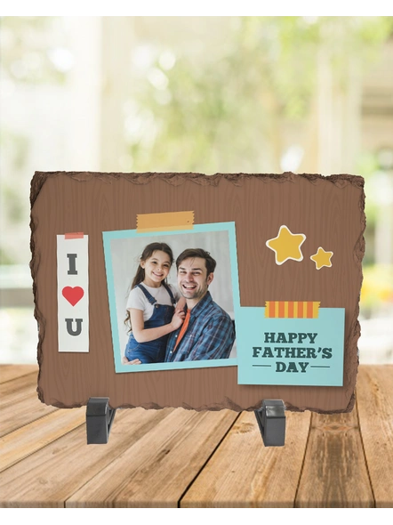 I Love You Father's Day Photo Rectangle Rock Stone-RCTFOTO0011A