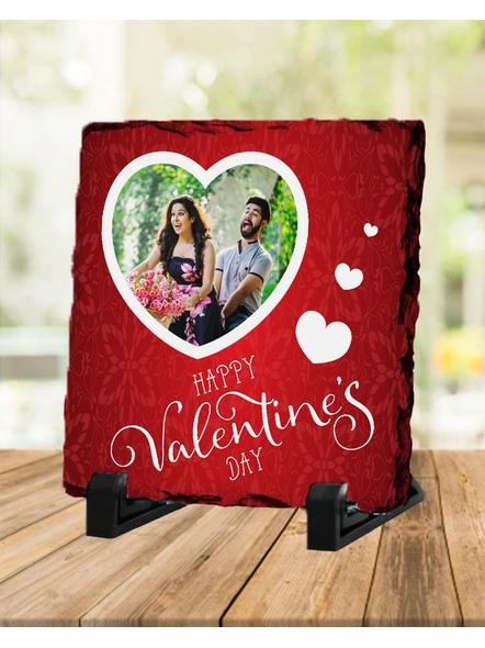 Happy Valentines Day Personalized Square Rock Stone-SQRFOTOR0005A