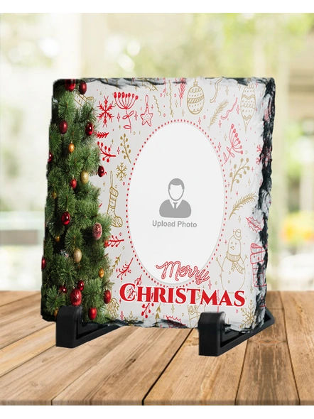 Personalized Christmas Tree Square Rock Stone-1