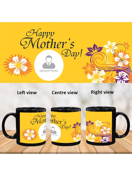 Happy Mother's day Personalized Black Patch Mug-PBM0023A