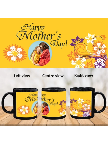 Happy Mother's day Personalized Black Patch Mug-1