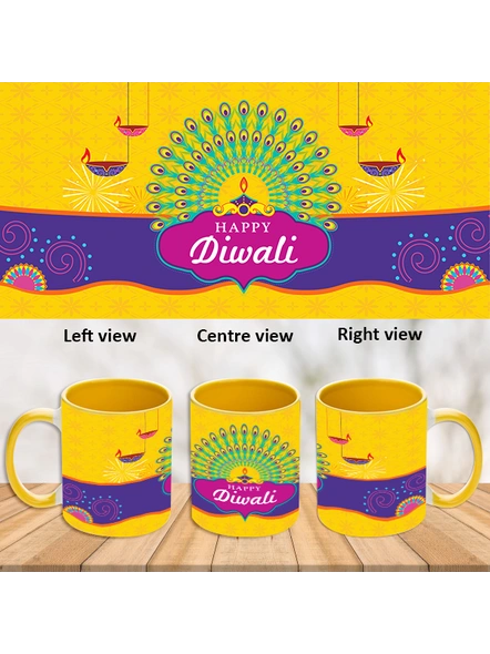 Diwali Lights Inner Color Yellow Mug-ICYM0030A