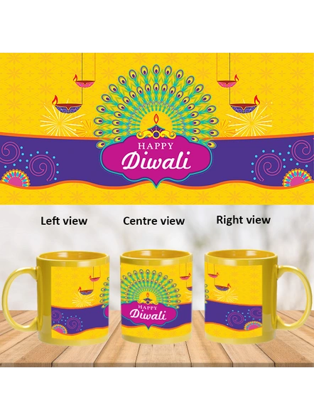 Diwali Lights Yellow Patch Mug-PYM0033A