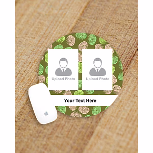 I Love You Personalized Designer Round Mouse Pad