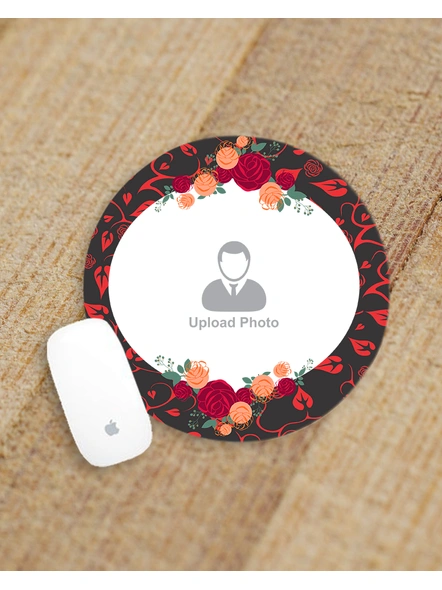 Personalized 3 photo upload Round Mouse Pad-ROUNDMP0003A