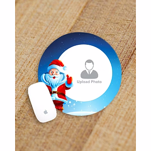 Elegent Floral Boundary Round Mouse Pad