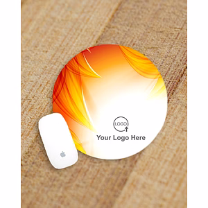 Elegent Looking Blue Round Mouse Pad