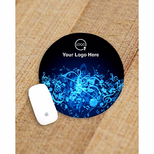 Pink Patterns Corporate Designer Customized Round Mouse Pad