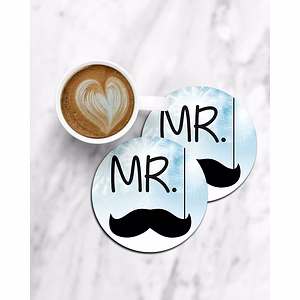Mr. Printed Designer Round Coaster
