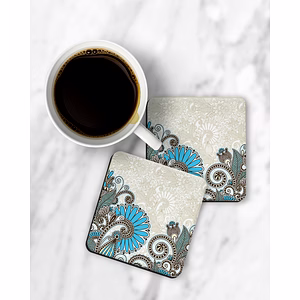 Beautiful Embroidery Printed Square Coaster