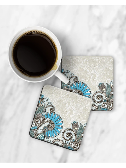 Beautiful Embroidery Printed Square Coaster-RCOSTER0004