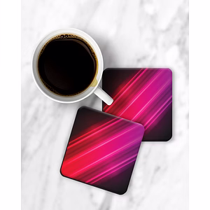 Colorful Lights Pattern Square Coaster