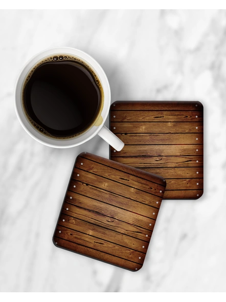Wooden Table Shade Pattern Square Coaster-RCOSTER0018