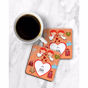 Fairies with Gifts Personalized Square Coaster