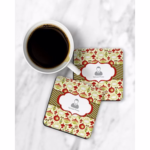 Designer Lights Printed Personalized Square Coaster