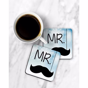 Mr. Printed Designer Square Coaster