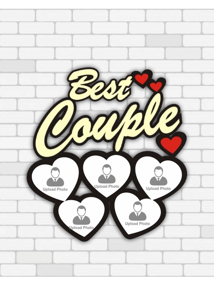 Best Couple Frame with 5 Pics in Heart-19*17 Inches-1