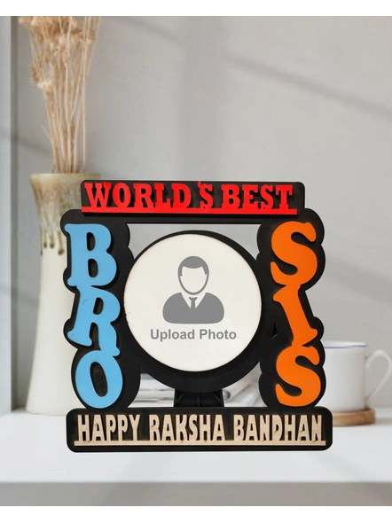 Bro &amp; Sis Personalized Wooden Frame-24*24 Inches-1