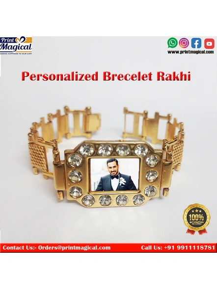 Personalized Metal Brecelet Rakhi 003-RKSHFRM017