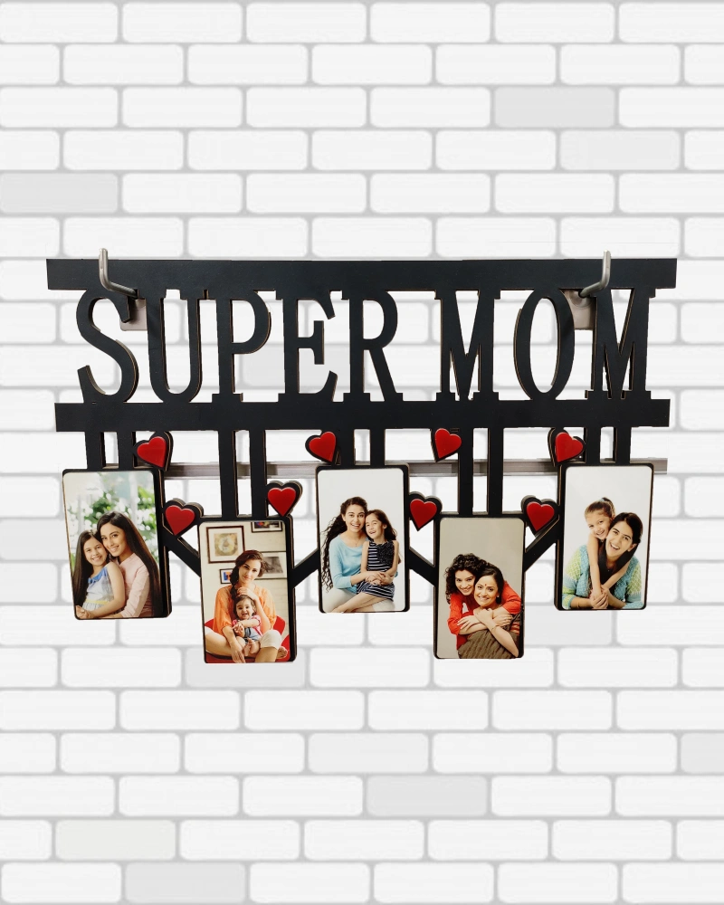 Super Mom Wooden Frame-Motday007-12-18