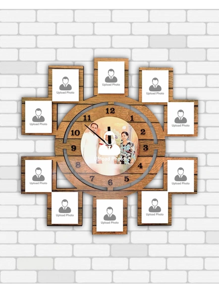 11 Photo Wall Clock Collage-12*12 Inches-1