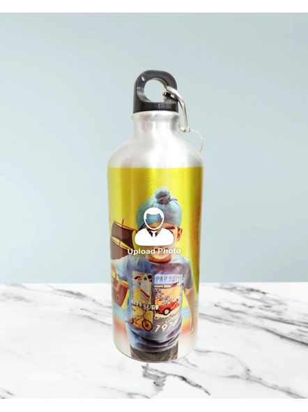 Personalized Sipper Bottle with Photo and Text-Bir0020-500ML