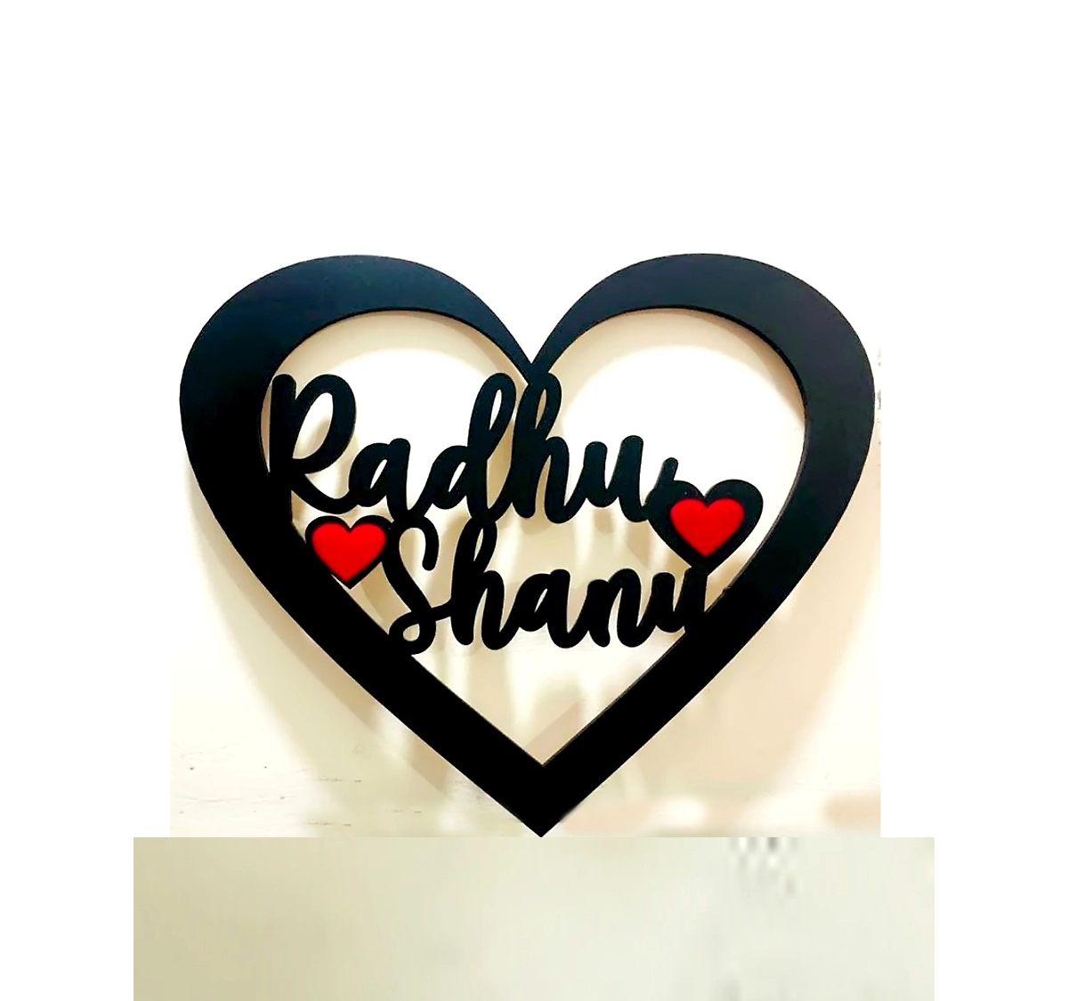 Heart Shape Name Plate | Print Magical Gifts