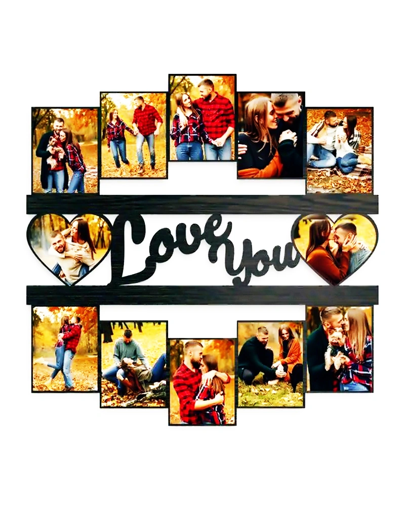 Love You Frame with 12 Photos-Bir0040-16-16