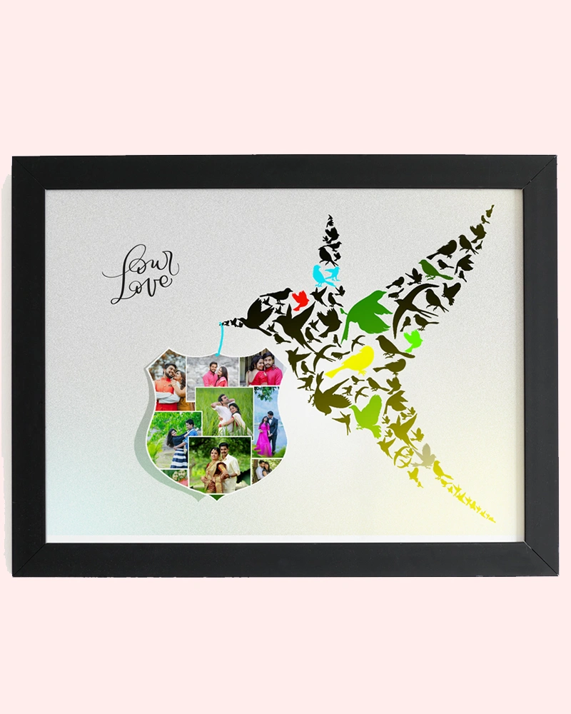 Artistic Beautiful Bird 10 Photos Collage Frame-Artisticfrm011-12-18