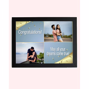 2 Photos Dream Come True Collage Photo Frame