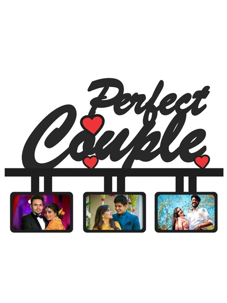 Perfect Couple Wooden 3 Photos MDF Photo Frame-ptofrm102-8-12