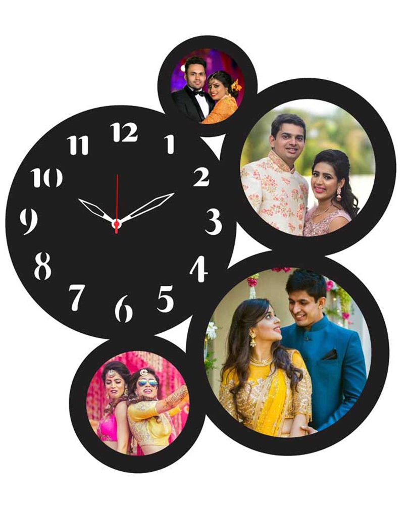 Photo Frame With Clock 4 Photos-ptofrm103-10-10