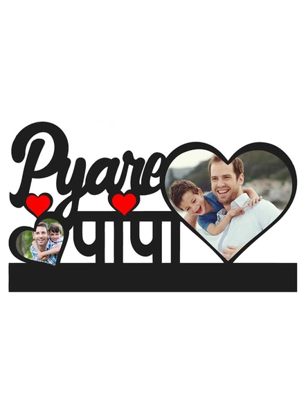 Pyare Papa Wooden Table Photo Stand 2 Photos-ptofrm106-8-12