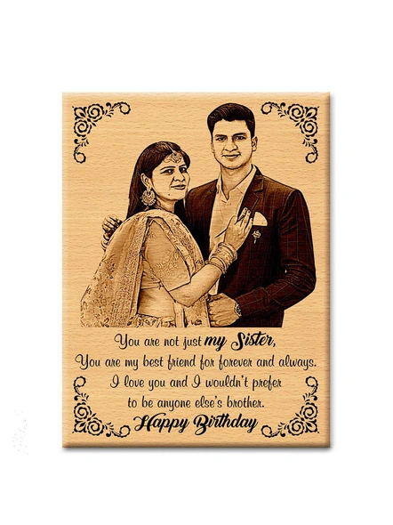 Wooden Engraved Sketch Plaque-5*7 Inches-3