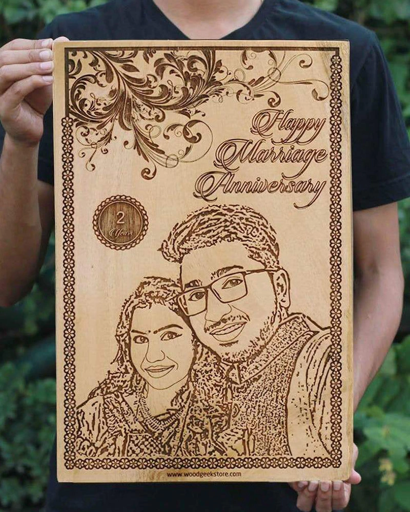 Wooden Engraved Sketch Plaque-8*12 Inches-2