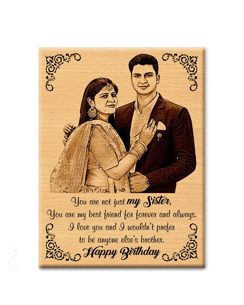 Wooden Engraved Sketch Plaque-12*18 Inches-3