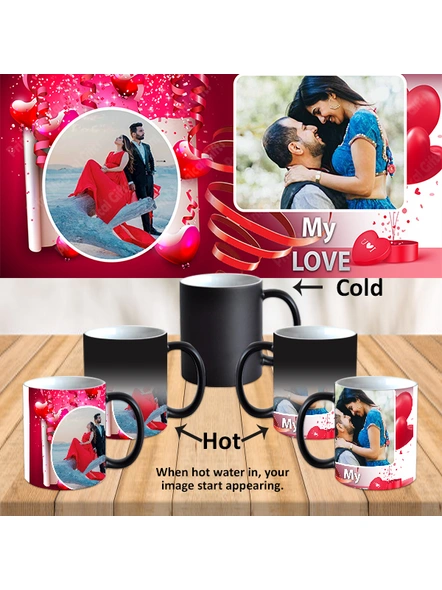 Personalized Valentine Theme Magical Custom Colour Changing Mug Design 001-Valenmug001A