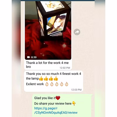 Personalized Rotating Lamp 5 Photos