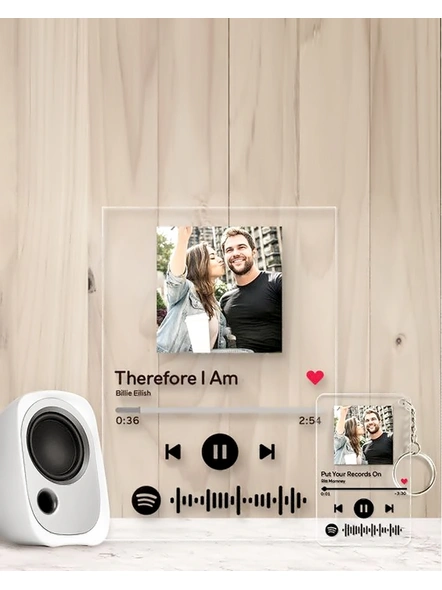 Personalized Acrylic Spotify Frame with Spotify Keychain-pmagical06-2