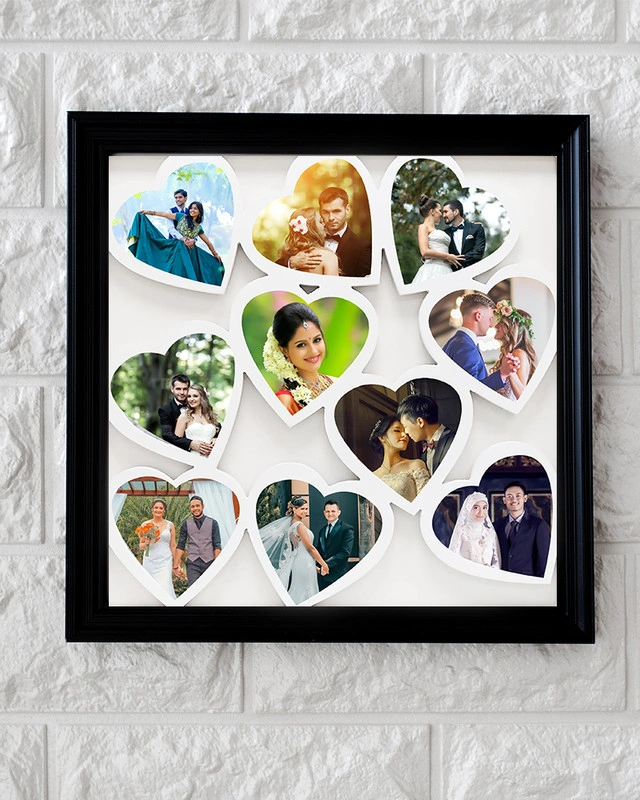 Creative Square Frame with Hearts with 10 Photos-Pmagical15-18_18