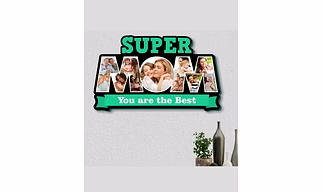Super MOM Text Collage Frame
