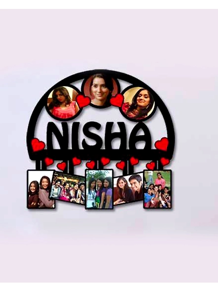 8 Photos Wooden Name Frame