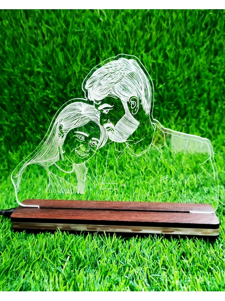 Personalized LED Acrylic Line Art Sketch-5*5 Inches-1