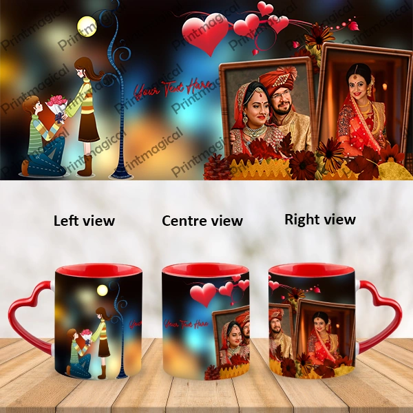 Proposing Couple Personalized Heart Handle Mug-Hearthandle-A031