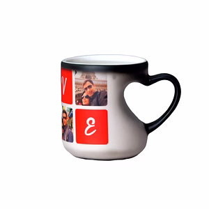 Chocolate Pudding Personalized Heart Handle Mug