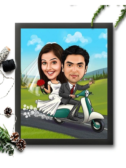 Personalized Caricature for Couple 2 Faces-Carca001-2