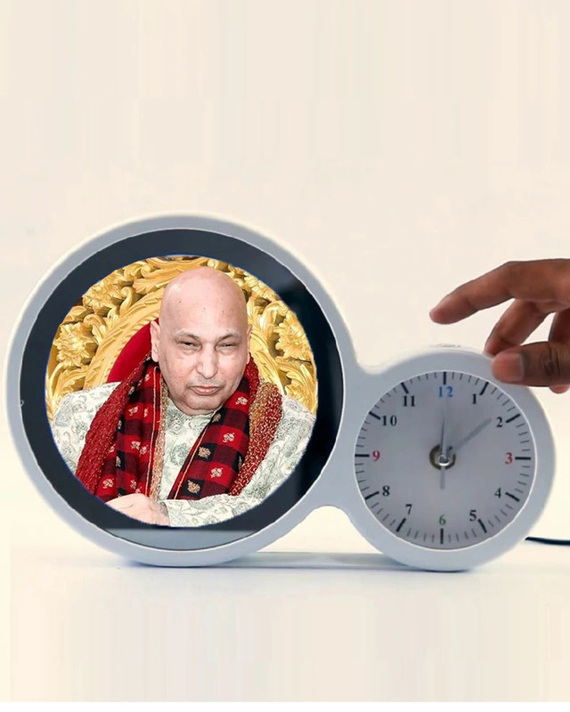 Buy Online Print Magical Gifts Guru Ji Personalized Magical Mirror with  Clock Design 5 GurujiMMWC005 | Print Magical Gifts